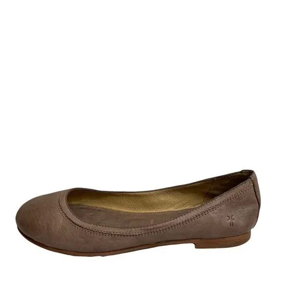 Frye gray leather flats 8