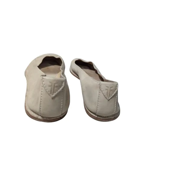 Frye Ivory Sunwash Nubuck Leather Ballet Flats