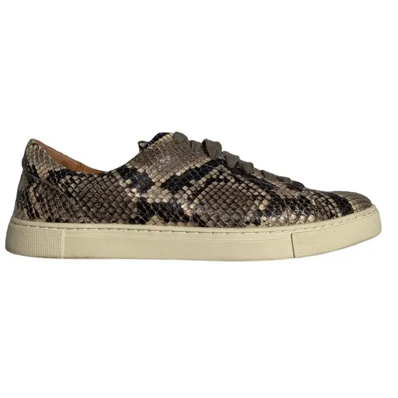 Frye Ivy Low Lace Snake 71840 Leather Lace Up Lifestyle Sneakers 8