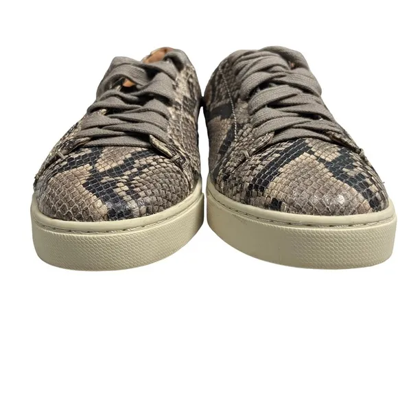 Frye Ivy Low Lace Snake 71840 Leather Lace Up Lifestyle Sneakers 8
