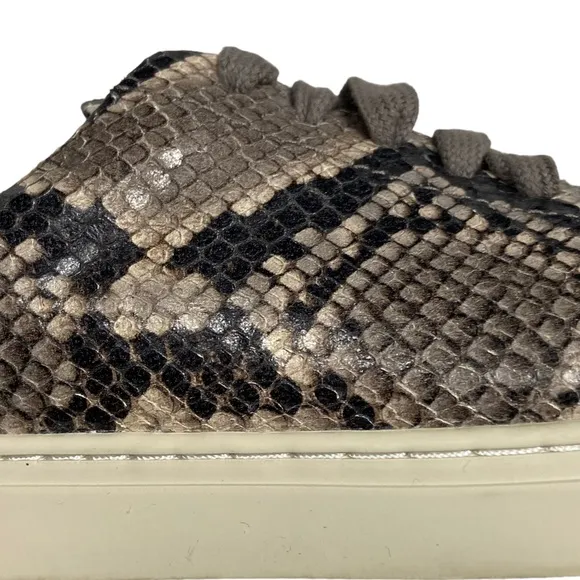 Frye Ivy Low Lace Snake 71840 Leather Lace Up Lifestyle Sneakers 8