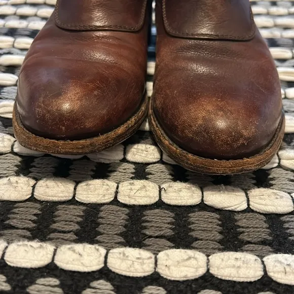 Frye Jayden Cross Brown Leather Ankle Boots #76785