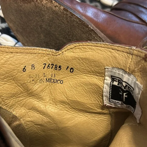 Frye Jayden Cross Brown Leather Ankle Boots #76785