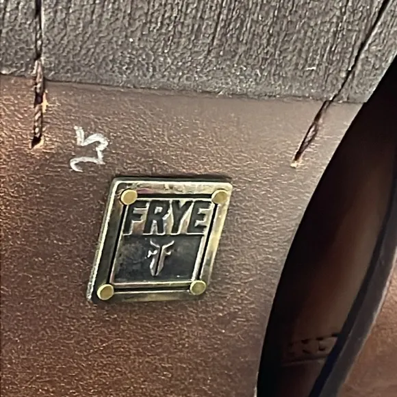 Frye Kendall Distressed Over The Knee Riding Boots Brown Leather Heeled Sz 5.5