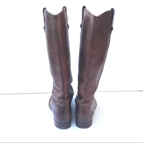 FRYE Melissa brown leather BOOTS 8 1/2  Flat