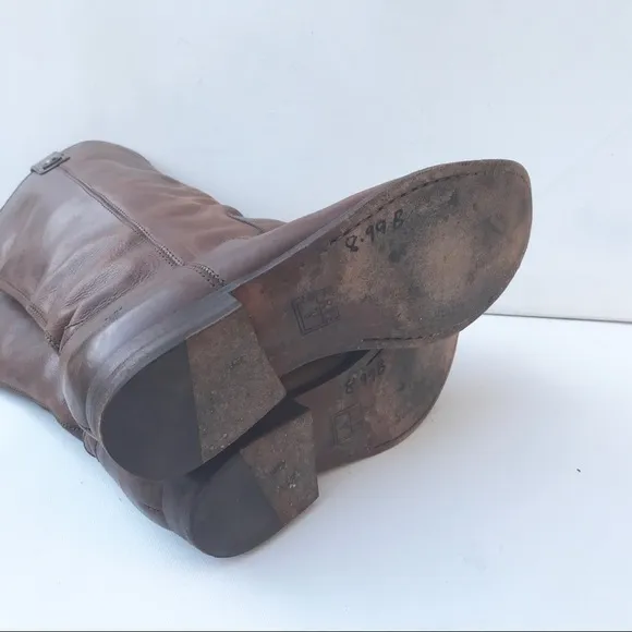 FRYE Melissa brown leather BOOTS 8 1/2  Flat