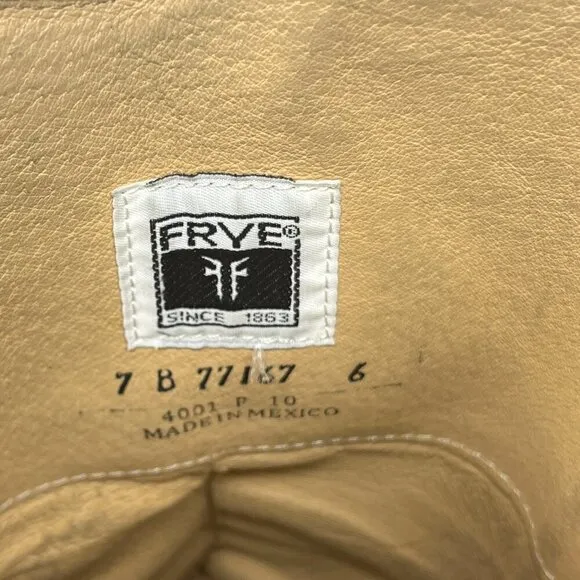 Frye Melissa leather button riding boots women 7B black