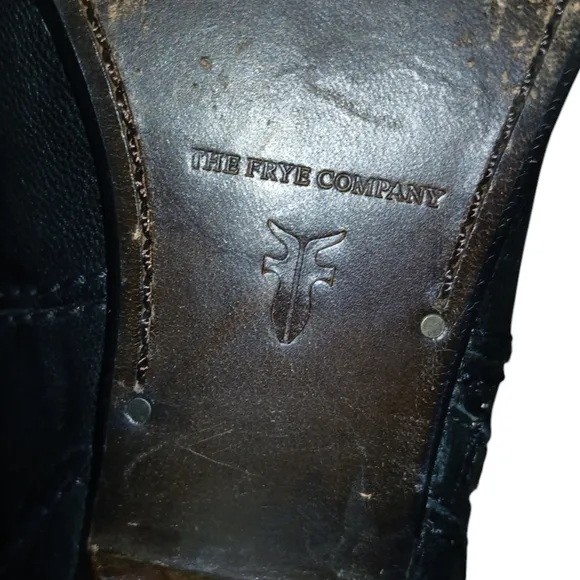 Frye Steffi Black Leather Ankle Boots Women's Leather Heeled Booties size 8.5