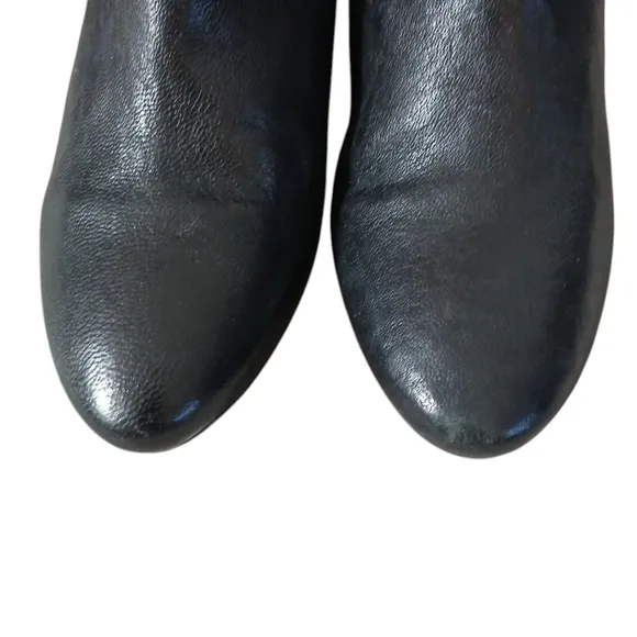 Frye Steffi Black Leather Ankle Boots Women's Leather Heeled Booties size 8.5