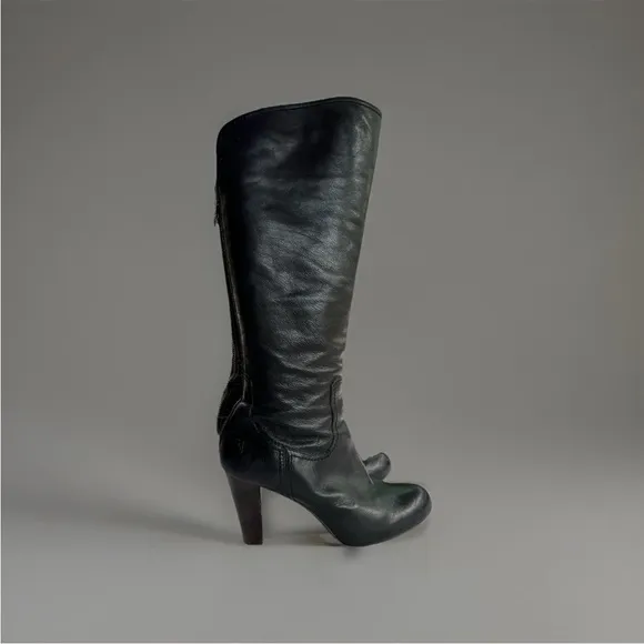 Frye Women Miranda Black Heeled Tall Boots Size 9.5