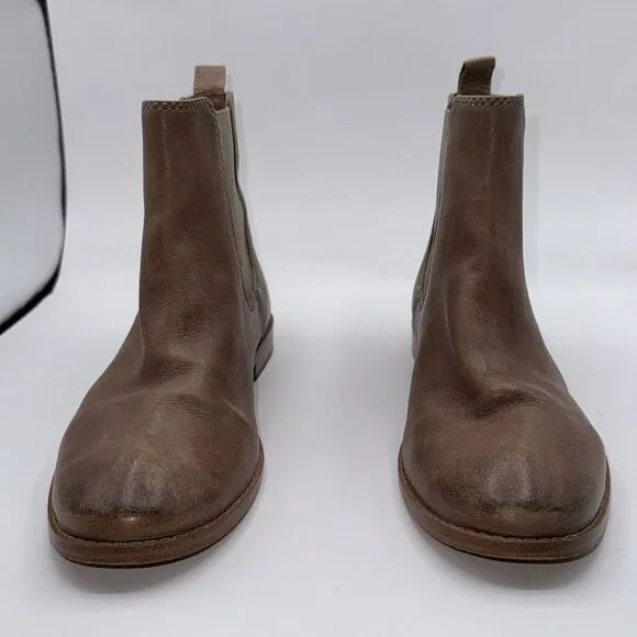 FRYE Women's Sz 7.5 ANNA CHELSEA LEATHER BOOTS / BOOTIES  Brown Western Cowgirl