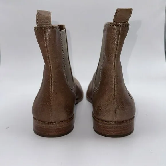 FRYE Women's Sz 7.5 ANNA CHELSEA LEATHER BOOTS / BOOTIES  Brown Western Cowgirl