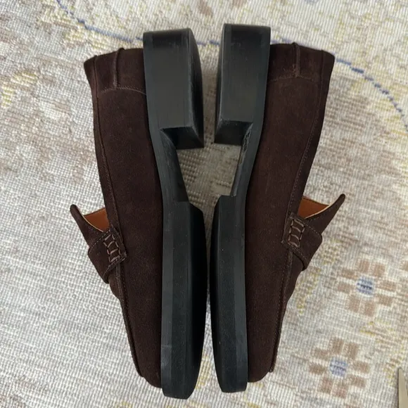 Ganni Chunky sole moccasins Brown Suede Size 38