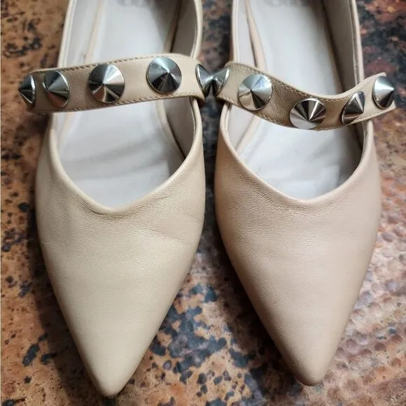 GB '4-Ever' Leather Studded Mary Jane Flats                                  367