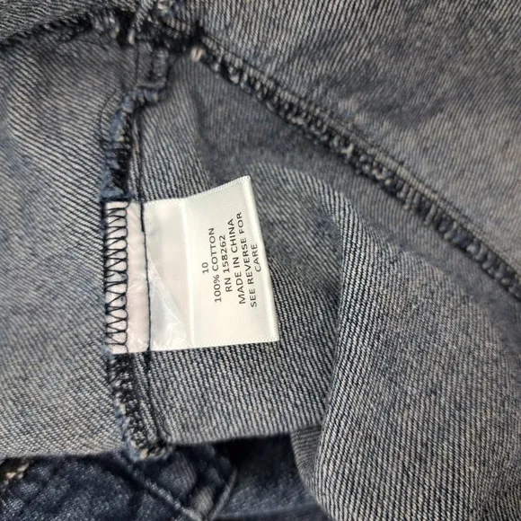 Generation K Denim Jean Y2K Raw Hem Mini Asymmetric Hem Skirt 10