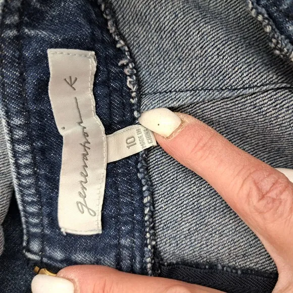 Generation K Denim Jean Y2K Raw Hem Mini Asymmetric Hem Skirt 10