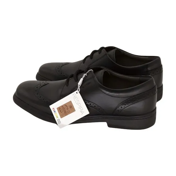 Geox Boy's Federico 9 Dress Oxfords Black Size 6 Big Kid
