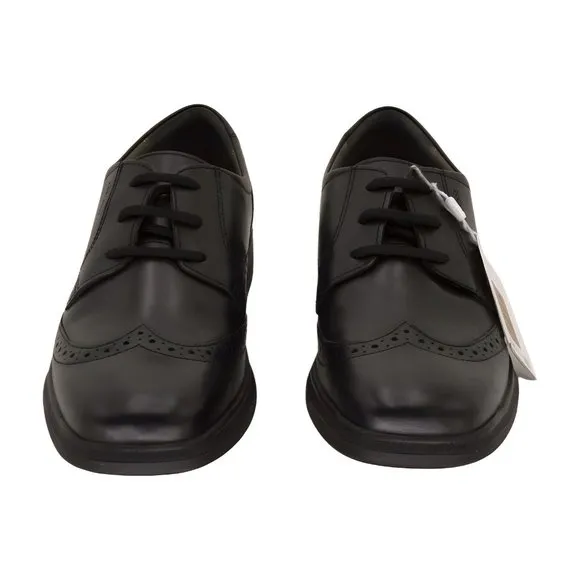 Geox Boy's Federico 9 Dress Oxfords Black Size 6 Big Kid