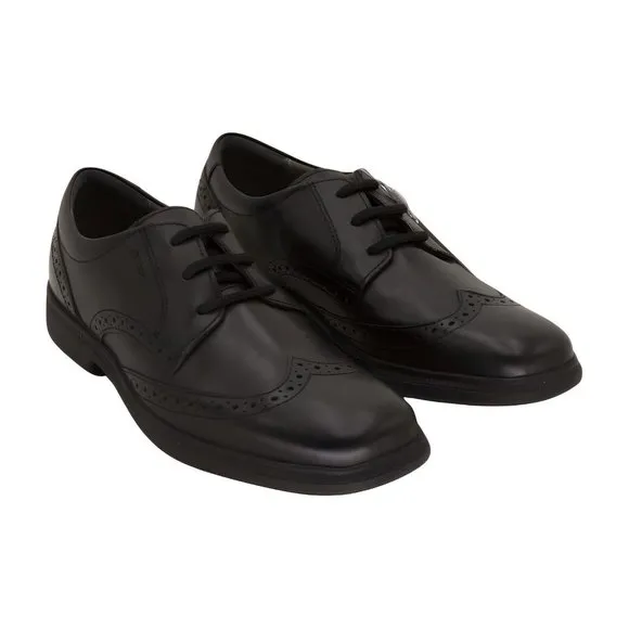 Geox Boy's Federico 9 Dress Oxfords Black Size 6 Big Kid