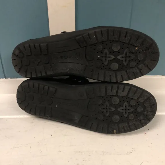 GEOX‎ Respira LEATHER BALLERINA Mary Jane FLATS Girls size 1 (32) black