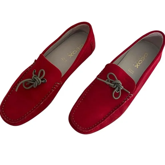 Geox Respira U Tivoli Men Slipper Moccasin Red Size EU 40/US 7