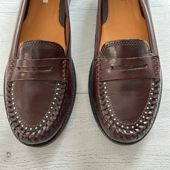 GEOX Respira Women’s Penny Loafer Flats Italian Leather Women’s Size 41 US 10