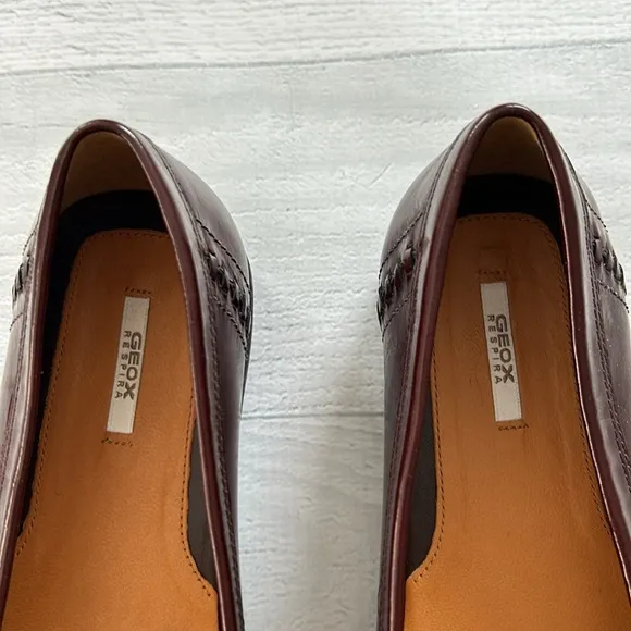 GEOX Respira Women’s Penny Loafer Flats Italian Leather Women’s Size 41 US 10