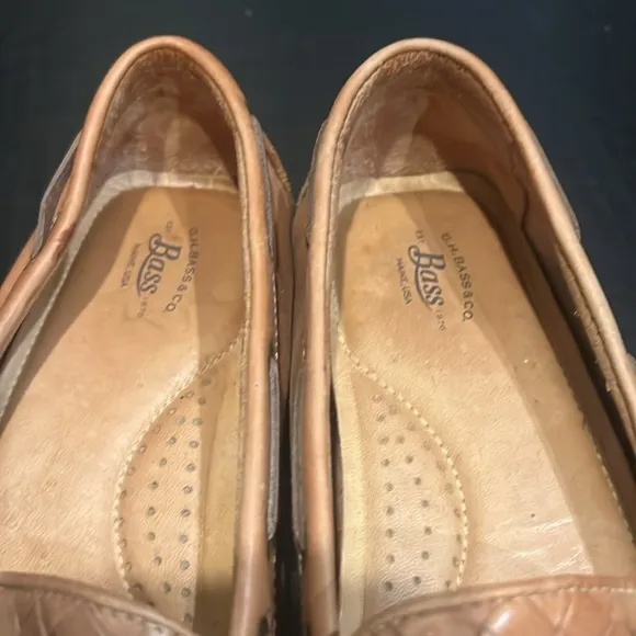G.H. Bass &amp; Co. Women’s Woven Leather Bass Winnie Moccasins