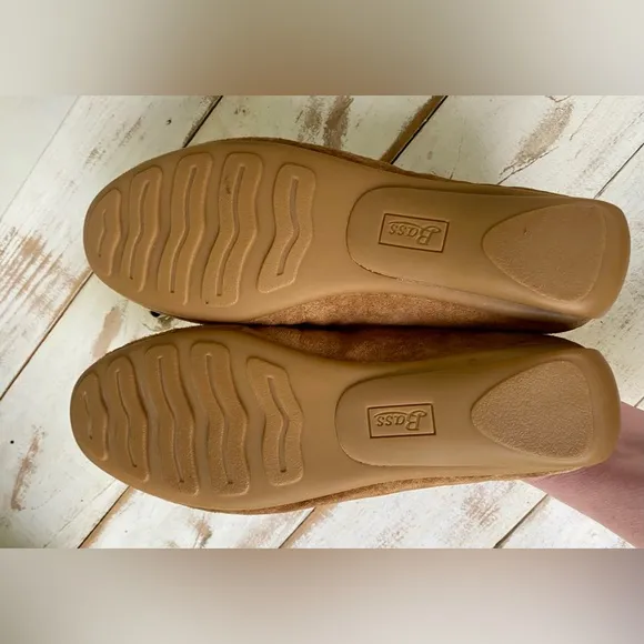 G.H. BASS Bonnie loafers honey tan suede leather sz 6.5 M NWOB moccasins slip-on