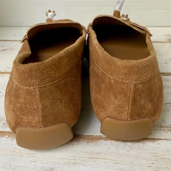 G.H. BASS Bonnie loafers honey tan suede leather sz 6.5 M NWOB moccasins slip-on