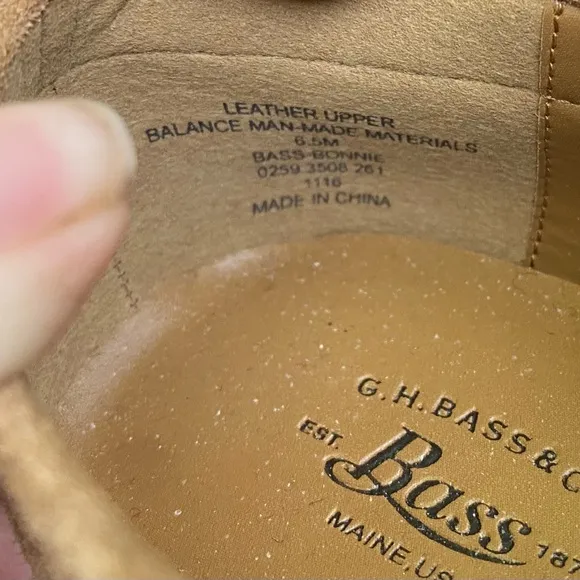 G.H. BASS Bonnie loafers honey tan suede leather sz 6.5 M NWOB moccasins slip-on