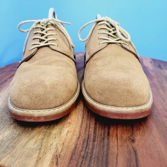 G.H. Bass Brockton Suede Bucs Red Sole Oxford Desert Tan Men's 9.5D