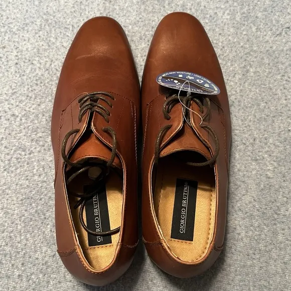 Giorgio Brutini Brown Leather Oxfords Dress Shoes Men's Size 8.5 M
