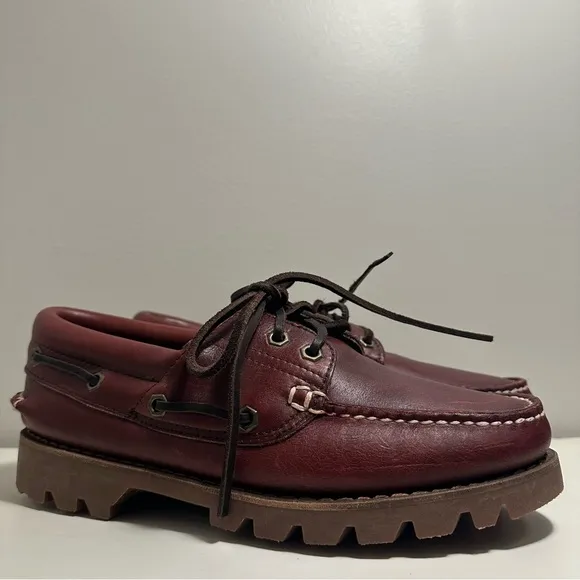 Giorgio Brutini Sport Boat Shoes Men’s Size 8 Loafer Slip On Red Leather Shoes
