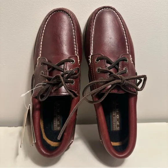 Giorgio Brutini Sport Boat Shoes Men’s Size 8 Loafer Slip On Red Leather Shoes
