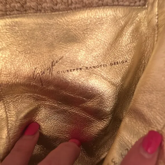 Giuseppe Zanotti 39.5 euc gold bronze hot heeled boots 9