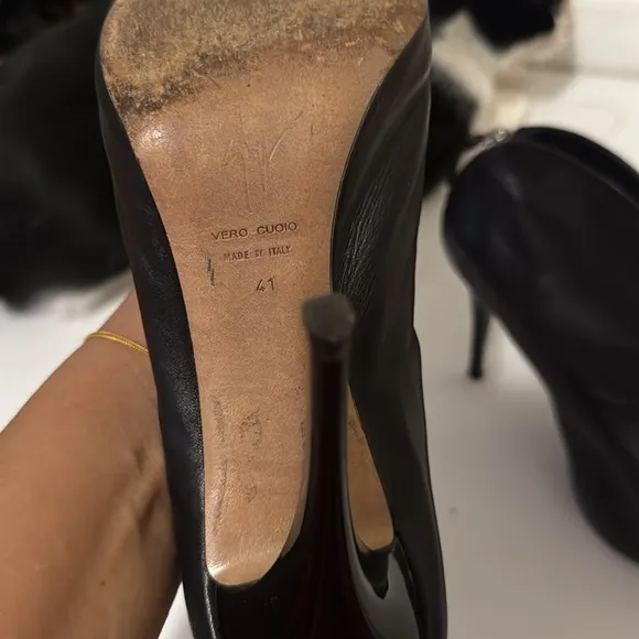 Giuseppe zanotti leather heeled boots