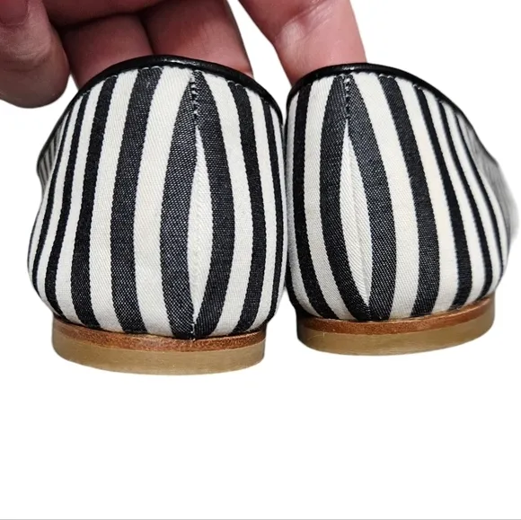 Giuseppe Zanotti Leather-Trimmed Striped Loafers Flats size 37