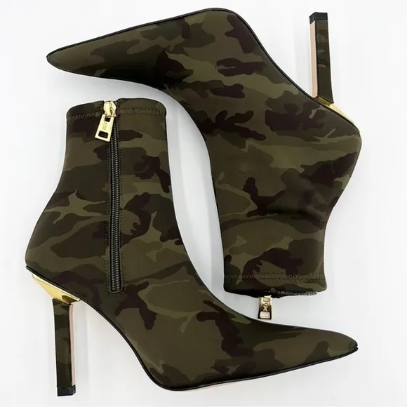 Good American Heeled Pointed Camo Boots Sz 11.5 | Good American Women Camo Boots