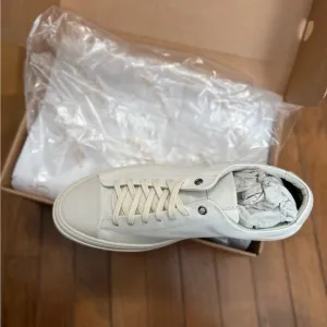 Good Man Brand White Natural Legacy Lo Top Italian Sneaker Size 10.5 NIB $228