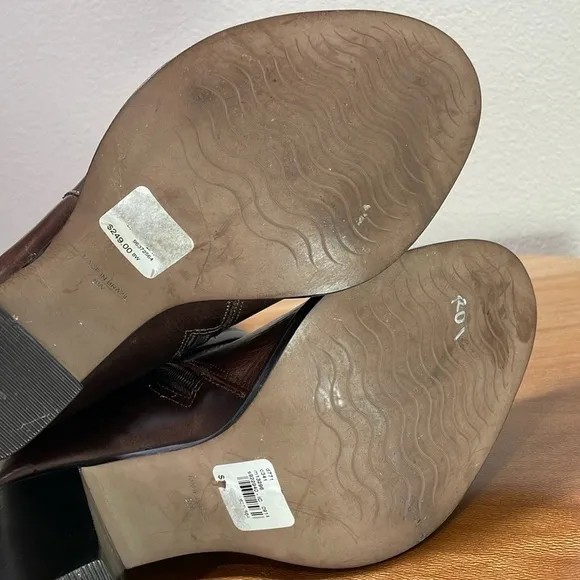 Gorgeous Brown Leather 3” Heeled Tall Boots Lane Bryant Size 8W