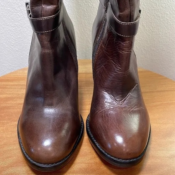 Gorgeous Brown Leather 3” Heeled Tall Boots Lane Bryant Size 8W