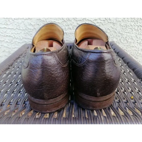 GRAVATI‎ Italy Mens Leather Slip Ons Split Toe Peccary Loafers Shoes 12 M