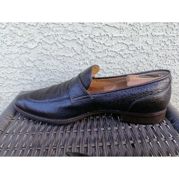 GRAVATI‎ Italy Mens Leather Slip Ons Split Toe Peccary Loafers Shoes 12 M