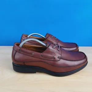 Gravity Defyer by AIW Mens 11 US Shoes Brown Leather Pig skin comfort boat Shoes