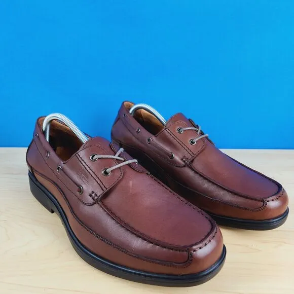 Gravity Defyer by AIW Mens 11 US Shoes Brown Leather Pig skin comfort boat Shoes