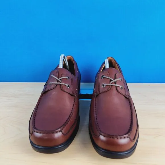 Gravity Defyer by AIW Mens 11 US Shoes Brown Leather Pig skin comfort boat Shoes