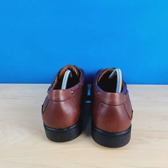 Gravity Defyer by AIW Mens 11 US Shoes Brown Leather Pig skin comfort boat Shoes