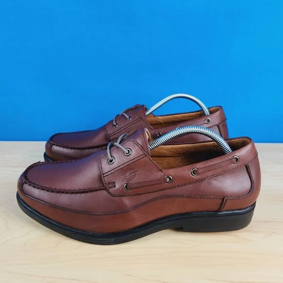Gravity Defyer by AIW Mens 11 US Shoes Brown Leather Pig skin comfort boat Shoes