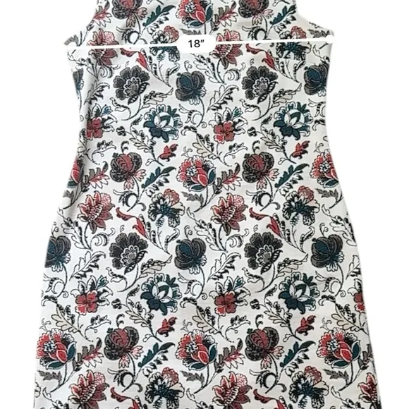Grayson Women’s Size M Floral Sleeveless Dress White Red Blue Cotton Blend